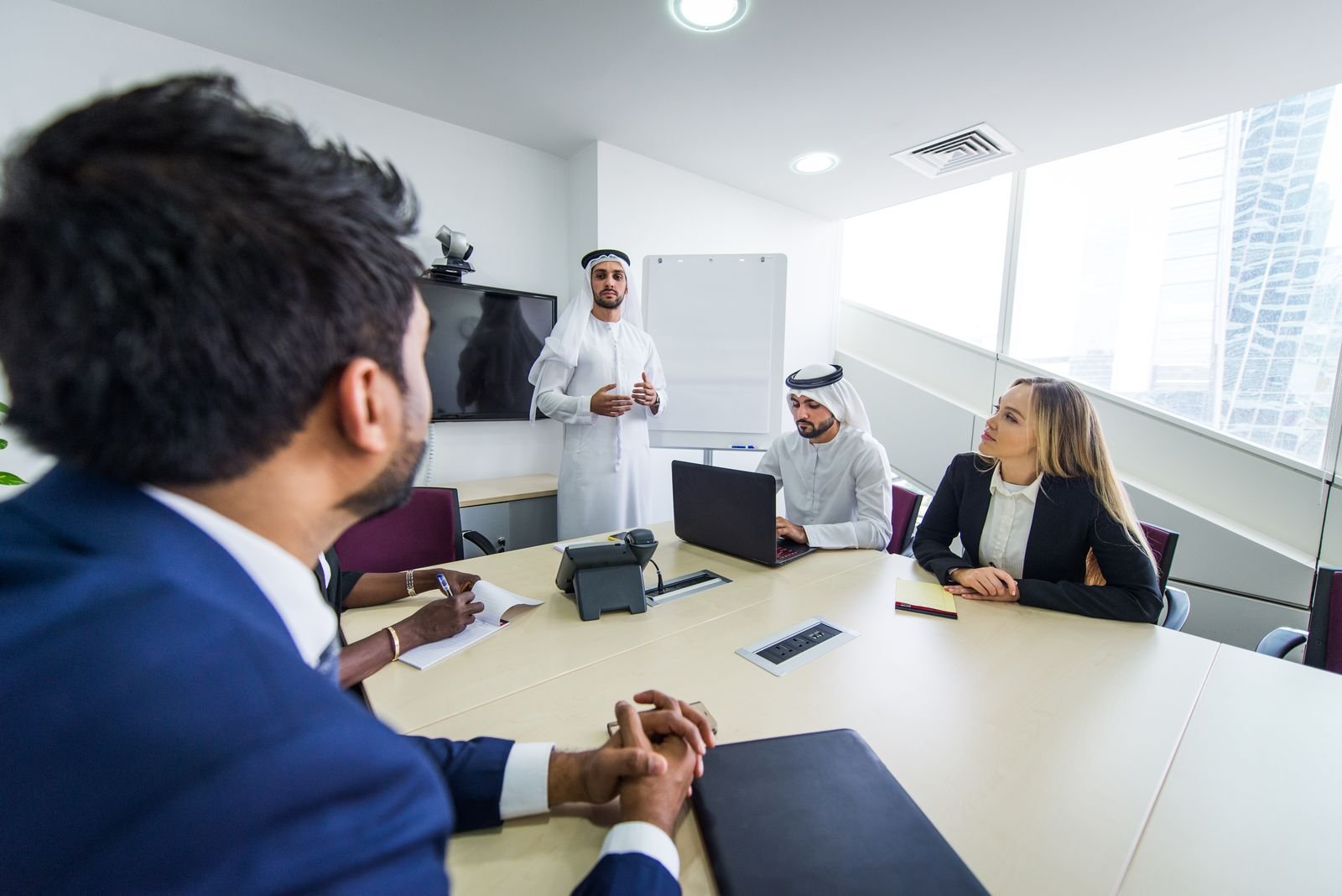 Strategy meeting in a Dubai office